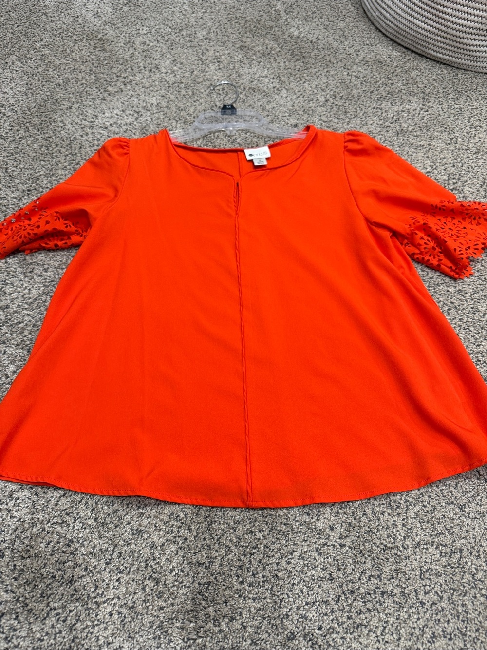 STYLUS Vibrant Orange Crewneck Top